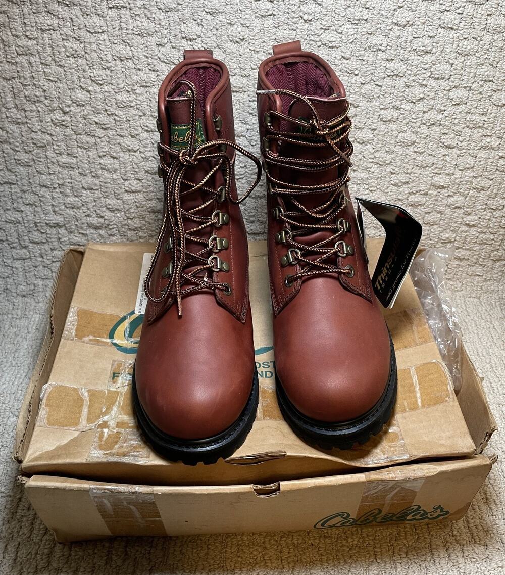 Cabela's Gore-Tex Woods Master Boots Mens 9EE Brown Leather NIB Thinsulate Ultra